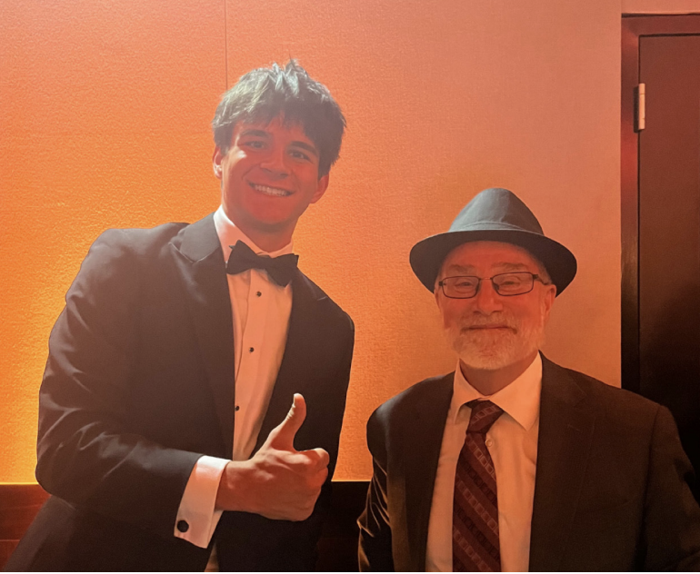 FRANK LICHTMAN '25 & PAUL PICARD '75 hit up the blackjack tables at prom